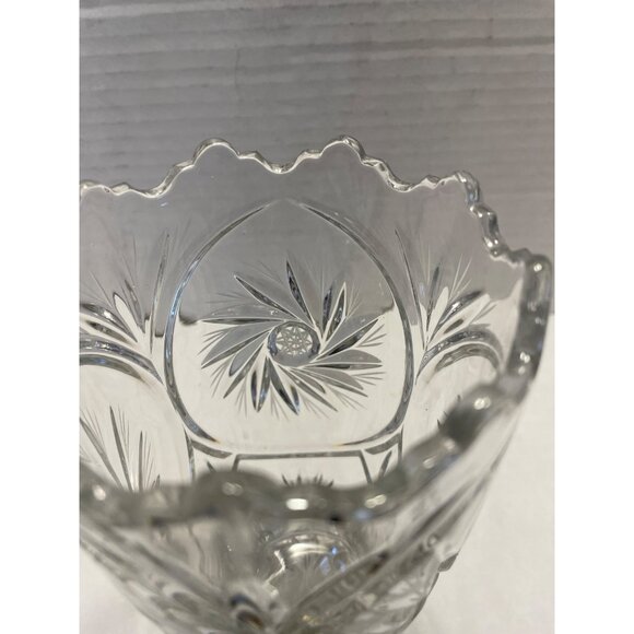 Vintage Heavy Etched Crystal Vase Germany Excellent RARE Find - Picture 2 of 10
